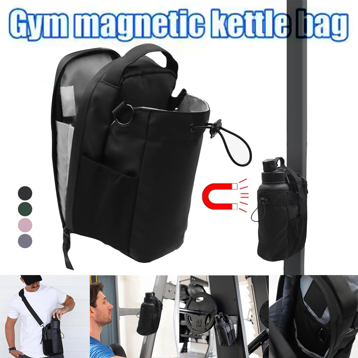 Magnetic Gym Bag That Holds It All — Water, Phone, Keys & Style
